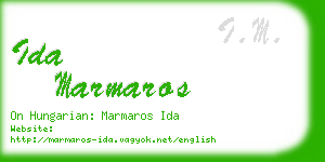 ida marmaros business card